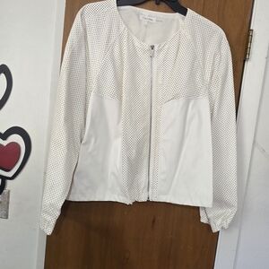 Calvin Klein Women's Cream Bomber Jacket